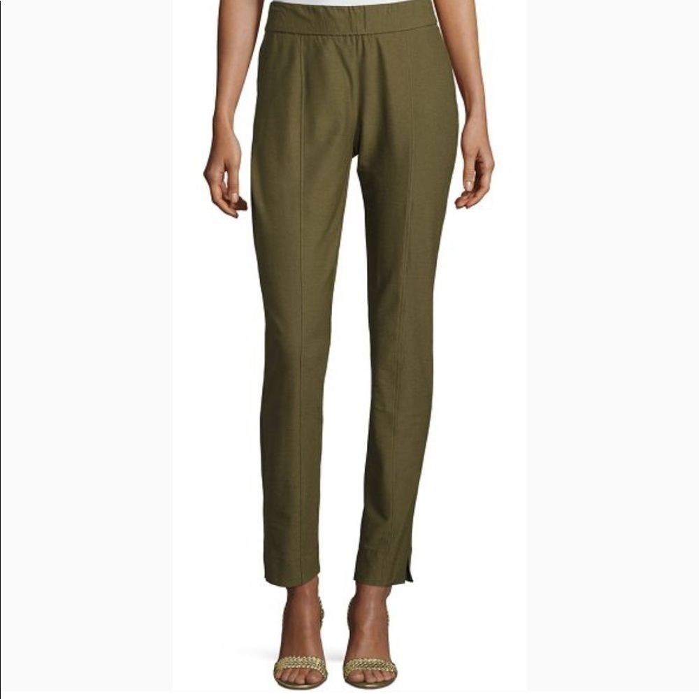 XXS Eileen Fisher Olive crepe slim leg pants XXS